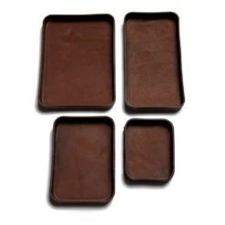 Leather Wet Mold DIY, Rectangle 9.5" X 5" Leather Tray, 3 Pc Set 14 Leather Wet Mold DIY, Rectangle 9.5" X 5" Leather Tray, 3 Pc Set -Buckleguy Making Leather Wet Molds 21664.1658001173