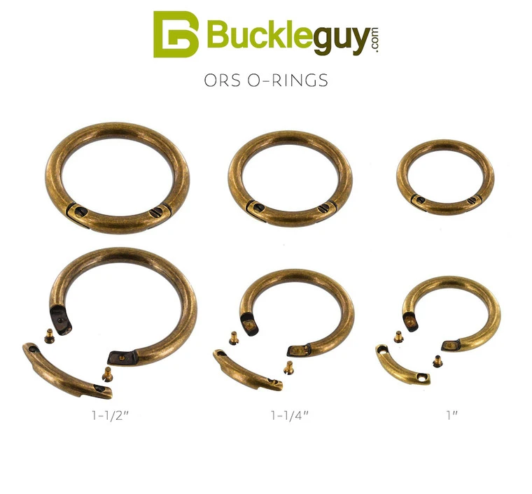 ORS Antique Brass, O-Ring, Opens With Screws, Solid Brass-LL, Multiple Sizes 4 ORS Antique Brass, O-Ring, Opens With Screws, Solid Brass-LL, Multiple Sizes - Image 2