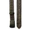 Nile 'Horn Back' Crocodile Leather Belt Strap, Olive, 48" Long -Buckleguy Olive Crocodile Leather Strap 29074.1576792075