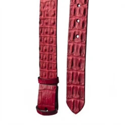 Nile 'Horn Back' Crocodile Leather Belt Strap, Flamingo Pink, 48" Long