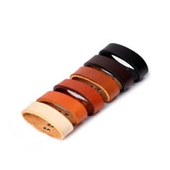 Wickett & Craig Finished Leather Belt, English Bridle, Dark Brown -Buckleguy Pre Made leather belt loops 05106.1701795119