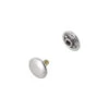 RV9564 Double Cap Rivet, Cap 9.5mm, Post 6.4mm, Nickel Plate, Solid Brass-LL (100 Sets Per Bag) -Buckleguy RV95D MSN 82208.1580753081