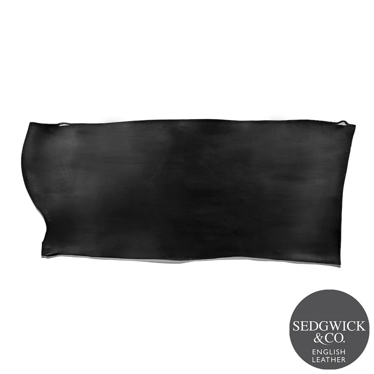 Sedgwick English Bridle Leather, Bend, 9-10oz, Black 3 Sedgwick English Bridle Leather, Bend, 9-10oz, Black
