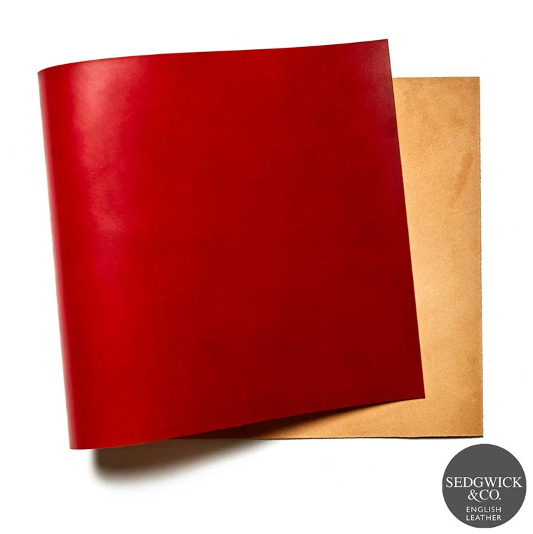 Sedgwick English Bridle Leather, Panel, Red 3 Sedgwick English Bridle Leather, Panel, Red
