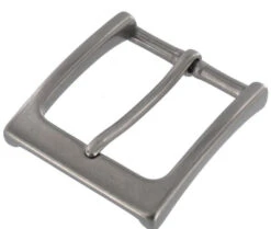 T1002 Nickel Matte, Heel Bar Buckle, Solid Brass-LL, Multiple Sizes