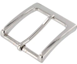 T1002 Nickel Plate, Heel Bar Buckle, Solid Brass-LL, Multiple Sizes -Buckleguy T1002 1I NP1 41881.1699292024