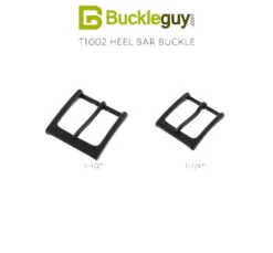 T1002 PVD Black Matte, Heel Bar Buckle, Solid Brass-LL, Multiple Sizes -Buckleguy T1002 PVDBM 70617.1700583951