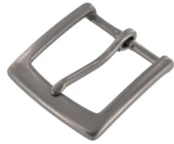 T3465 Nickel Matte, Heel Bar Buckle, Solid Brass-LL, Multiple Sizes