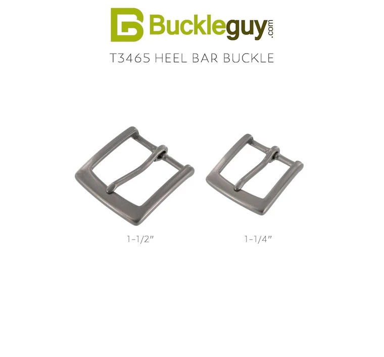 T3465 Nickel Matte, Heel Bar Buckle, Solid Brass-LL, Multiple Sizes 7 T3465 Nickel Matte, Heel Bar Buckle, Solid Brass-LL, Multiple Sizes - Image 5