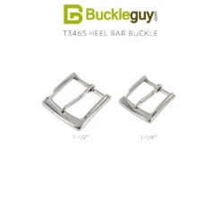 T3465 Nickel Plate, Heel Bar Buckle, Solid Brass-LL, Multiple Sizes 11 T3465 Nickel Plate, Heel Bar Buckle, Solid Brass-LL, Multiple Sizes -Buckleguy T3465 NP 22542.1700584467