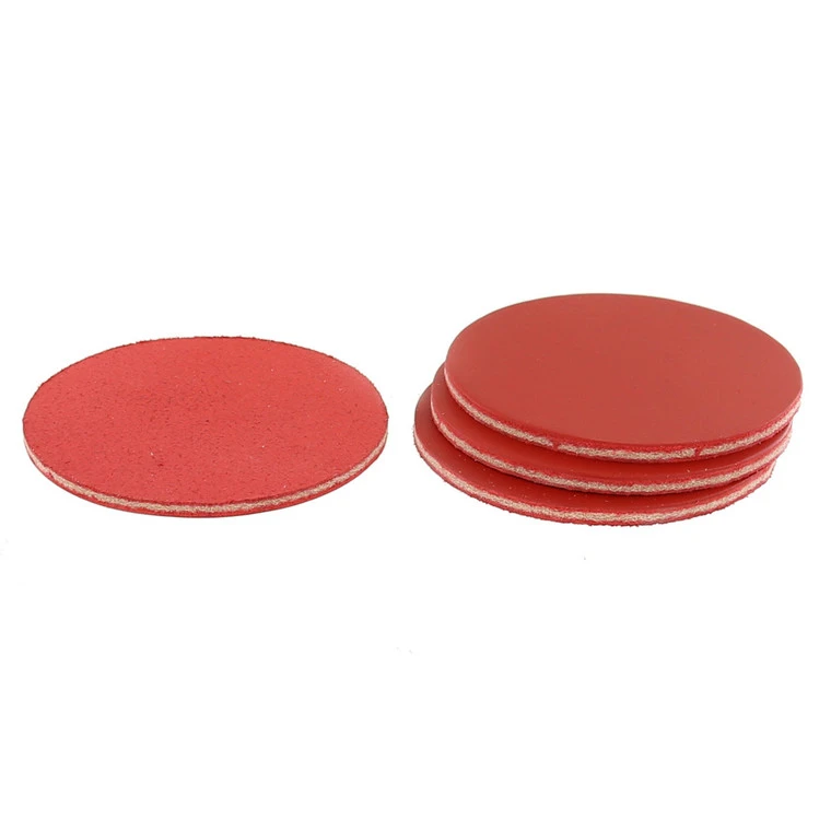 Leather Coasters, Wickett & Craig English Bridle, Circle, Chili Pepper (4pc Set) 4 Leather Coasters, Wickett & Craig English Bridle, Circle, Chili Pepper (4pc Set) - Image 2