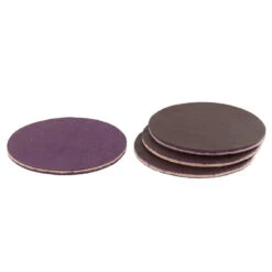 Leather Coasters, Wickett & Craig English Bridle, Circle, Eggplant (4pc Set) -Buckleguy WC Coasters CR EB EP A 80521.1583774503