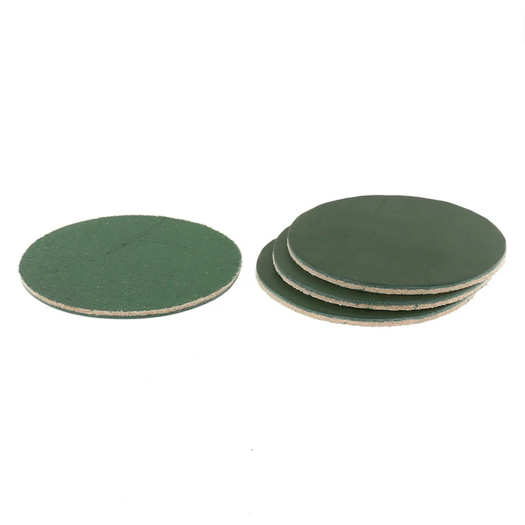 Leather Coasters, Wickett & Craig English Bridle, Circle, Zucchini (4pc Set) 4 Leather Coasters, Wickett & Craig English Bridle, Circle, Zucchini (4pc Set) - Image 2