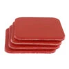 Leather Coasters, Wickett & Craig English Bridle, Square, Chili Pepper (4pc Set) -Buckleguy WC Coasters SQ EB CP 78589.1583774447