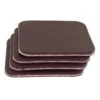 Leather Coasters, Wickett & Craig English Bridle, Square, Eggplant (4pc Set) -Buckleguy WC Coasters SQ EB EG 50454.1583774368