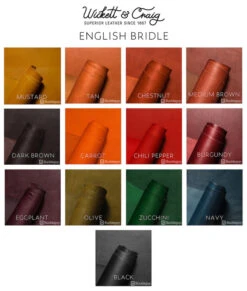 Leather Coasters, Wickett & Craig English Bridle, Square, Carrot (4pc Set) 9 Leather Coasters, Wickett & Craig English Bridle, Square, Carrot (4pc Set) -Buckleguy WC EB ColorSwatches 66681.1713461988