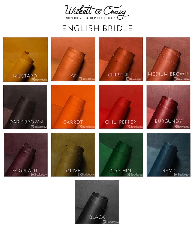 Wickett & Craig English Bridle Leather Panels, Tan 6 Wickett & Craig English Bridle Leather Panels, Tan - Image 4