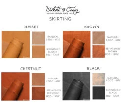 Wickett & Craig Skirting Leather Strap, Assorted Colors, 4 Pack, 1-1/2"