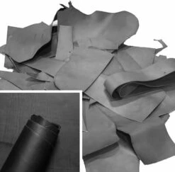 Assorted Wickett & Craig English Bridle Leather Scrap, Mixed Weight, 18 Lbs