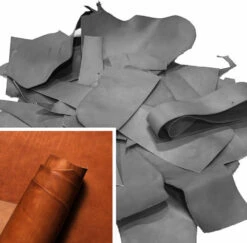 Assorted Wickett & Craig Traditional Harness Leather Scrap, Mixed Weight, 31lbs