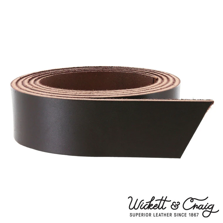 Wickett & Craig English Bridle Leather Strap, Dark Brown, 55" To 60" Long, 8-10oz & 10-12oz 3 Wickett & Craig English Bridle Leather Strap, Dark Brown, 55" To 60" Long, 8-10oz & 10-12oz