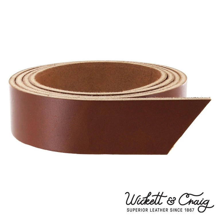 Wickett & Craig English Bridle Leather Strap, Medium Brown, 55" To 60" Long, 8-10oz & 10-12oz 3 Wickett & Craig English Bridle Leather Strap, Medium Brown, 55" To 60" Long, 8-10oz & 10-12oz