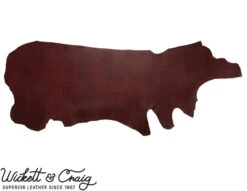 Wickett & Craig English Bridle Leather, 4.5/5oz, Side, Burgundy, Natural Back *CLOSEOUT*
