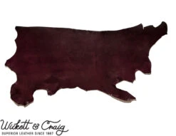 Wickett & Craig English Bridle Leather, Side, Eggplant