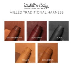 Wickett & Craig 'Milled' Traditional Harness Leather, Deer Embossed, Side, Burgundy 9 Wickett & Craig 'Milled' Traditional Harness Leather, Deer Embossed, Side, Burgundy -Buckleguy Wickett Milled Harness Color Options 94369.1718910220