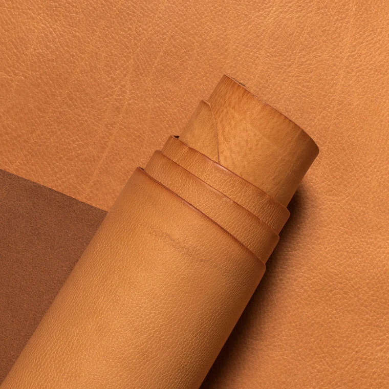 Wickett & Craig 'Milled' Traditional Harness Leather, Deer Embossed, Side, Russet 4 Wickett & Craig 'Milled' Traditional Harness Leather, Deer Embossed, Side, Russet - Image 2