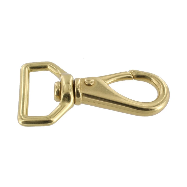 240 Natural Brass, Swivel Lever Snap, Solid Brass-LL, Multiple Sizes 4 240 Natural Brass, Swivel Lever Snap, Solid Brass-LL, Multiple Sizes - Image 2