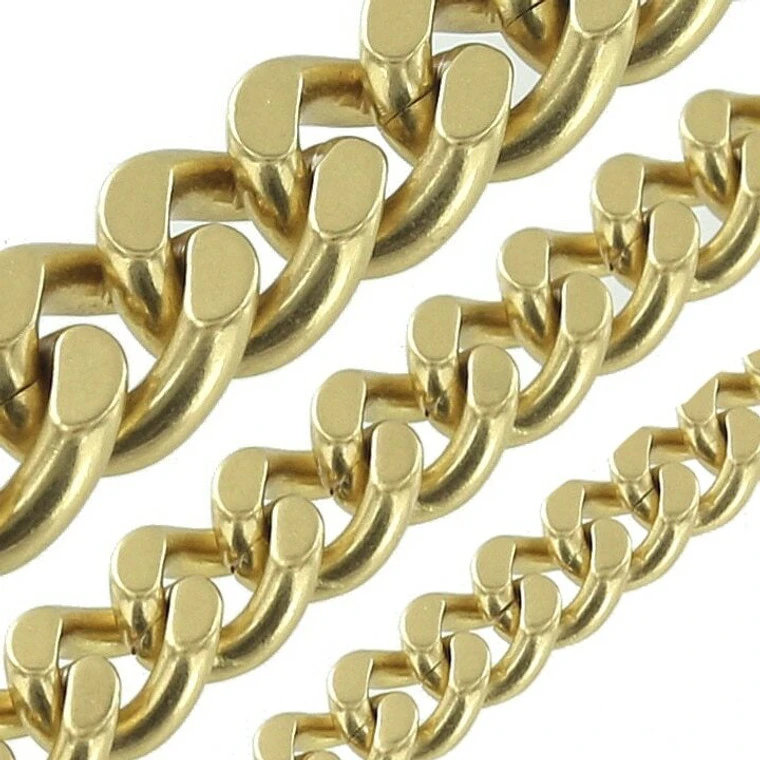 B8840 Natural Brass, Two-Side Flat Chain, Solid Brass-LL (36" Length) 3 B8840 Natural Brass, Two-Side Flat Chain, Solid Brass-LL (36" Length)