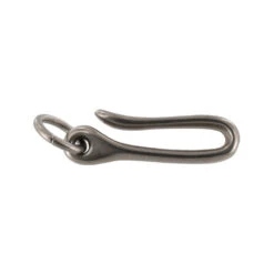 B8367 Nickel Matte, Small Fish Hook Key Chain, Solid Brass-LL -Buckleguy api36bvcc 70176.1604444217
