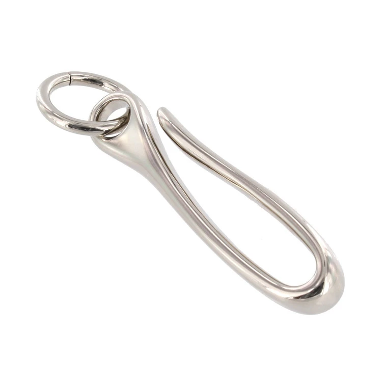 B7498 Nickel Plate, Fish Hook Key Chain, Solid Brass-LL 4 B7498 Nickel Plate, Fish Hook Key Chain, Solid Brass-LL - Image 2