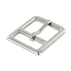 B7975 1 1/4" Nickel Plate, Center Bar Buckle, Solid Brass-LL -Buckleguy api4ijl2f 90259.1604444070