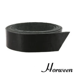 Horween Essex Leather Strap, Black, 55" To 60" Long, Multiple Weights