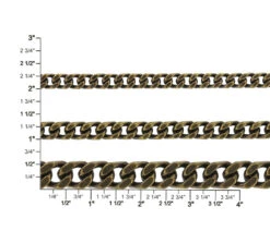 B8845 Antique Brass, Four Side Flat Chain, Solid Brass-LL (36" Length) -Buckleguy api8gomca 16681.1636490178