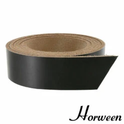 Horween Chromexcel Leather Strap, Black, 55" To 60" Long, Multiple Weights