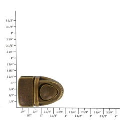 IAD3940 Antique Brass, Tuck Lock, Solid Zinc, Antique Brass Plated -Buckleguy apia7cans 34881.1604444049