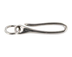 B7498 Nickel Plate, Fish Hook Key Chain, Solid Brass-LL 11 B7498 Nickel Plate, Fish Hook Key Chain, Solid Brass-LL -Buckleguy apiahfmk0 81160.1604444069