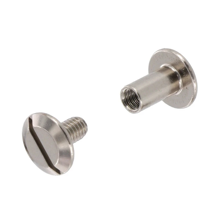 Chicago Screws, Flat Cap, Nickel Plate, Solid Brass-LL (50 Per Bag), Multiple Sizes 4 Chicago Screws, Flat Cap, Nickel Plate, Solid Brass-LL (50 Per Bag), Multiple Sizes - Image 2