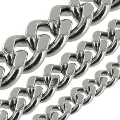 B8840 Nickel Plate, Two-Side Flat Chain, Solid Brass-LL (36" Length)