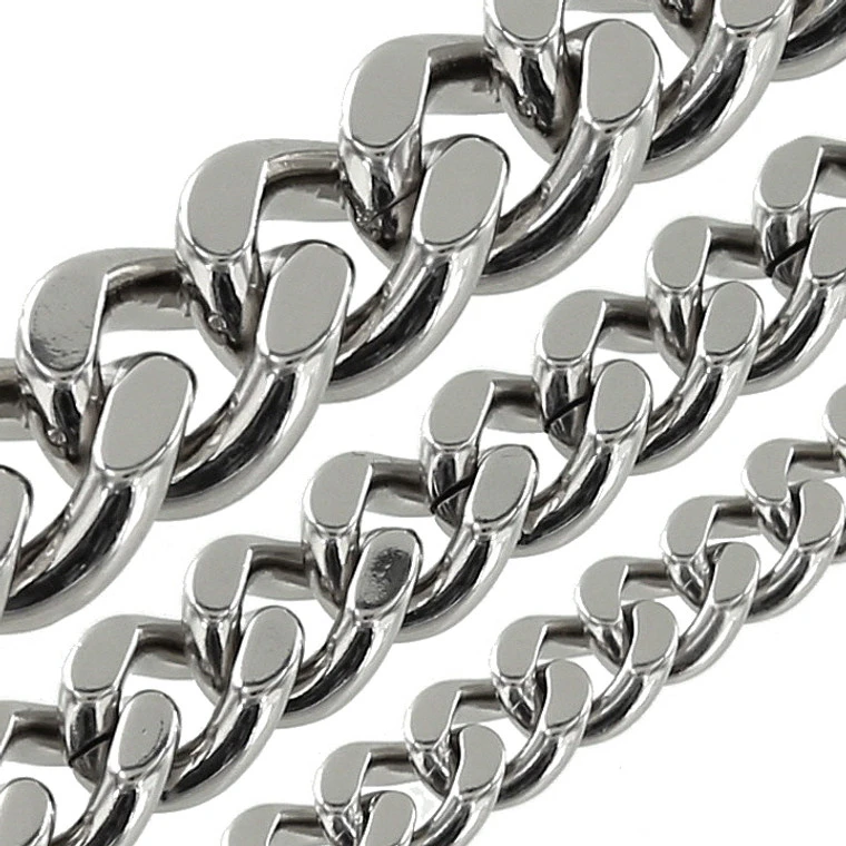 B8840 Nickel Plate, Two-Side Flat Chain, Solid Brass-LL (36" Length) 3 B8840 Nickel Plate, Two-Side Flat Chain, Solid Brass-LL (36" Length)