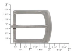 B7106 1 1/4" Nickel Matte, Heel Bar Buckle, Solid Brass-LL -Buckleguy apibfvnfd 20063.1604444095