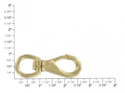 241 7/16" Natural Brass, Swivel Lever Snap, Solid Brass-LL -Buckleguy apiceqxnh 28872.1604444102