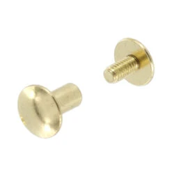 Chicago Screws, Dome Cap, Natural Brass, Solid Brass-LL (50 Per Bag), Multiple Sizes