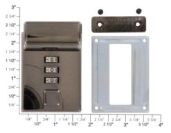 Z40412-10/Z39334-1/NSP Gun Metal Combination Lock -Buckleguy apicqxpmo 20944.1604444068