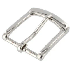 B7106 1 1/4" Nickel Plate, Heel Bar Buckle, Solid Brass-LL -Buckleguy apid6iznd 96346.1604444083