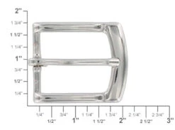 B7106 1 1/4" Nickel Plate, Heel Bar Buckle, Solid Brass-LL -Buckleguy apidbwsbf 83807.1604444086