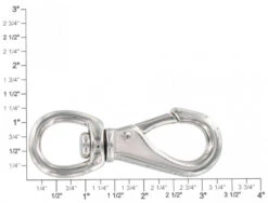251 5/8" Nickel Plate, Swivel Lever Snap, Solid Brass -Buckleguy apiddiksl 54804.1604444073